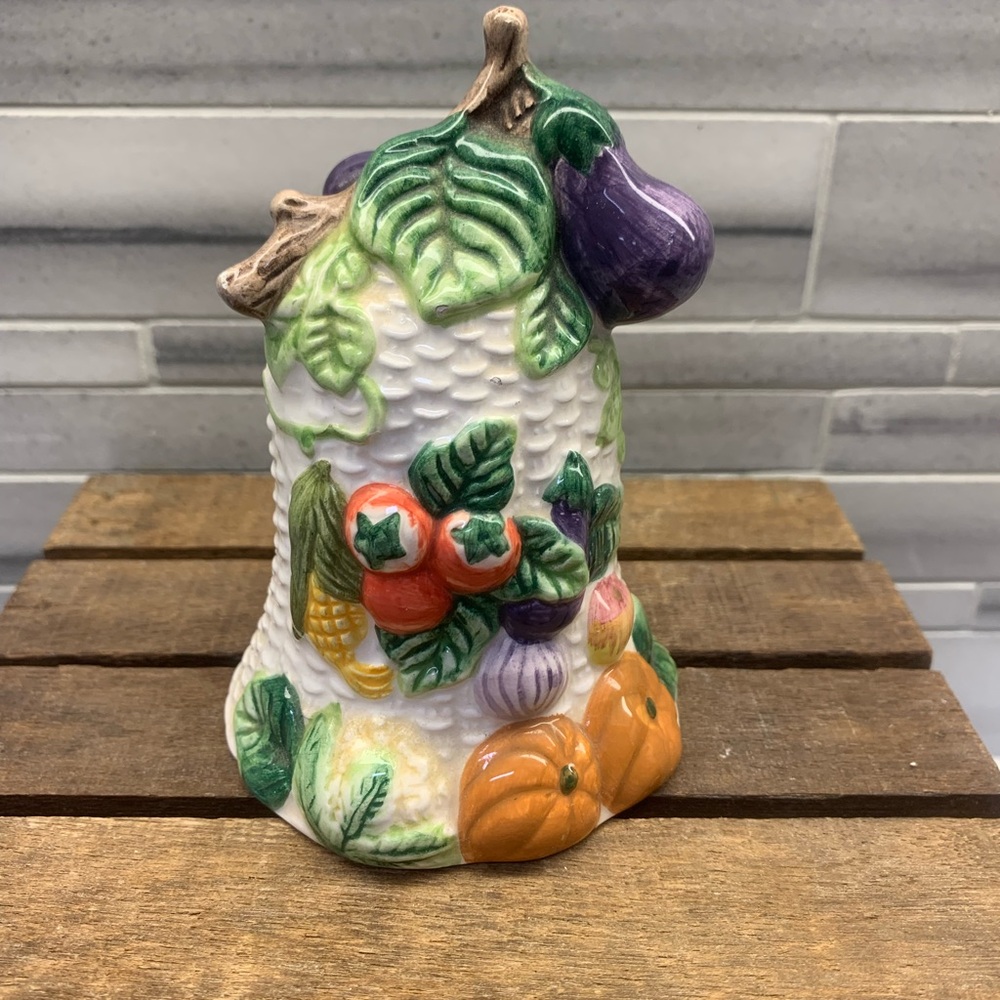 Vintage Fitz and Floyd 5" Porcelain Fruit Bell